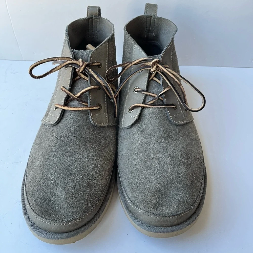 UGG Mens Gray Suede Leather Boot Neumel Size 13